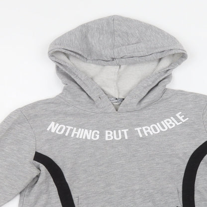 Select Womens Grey   Pullover Hoodie Size 12