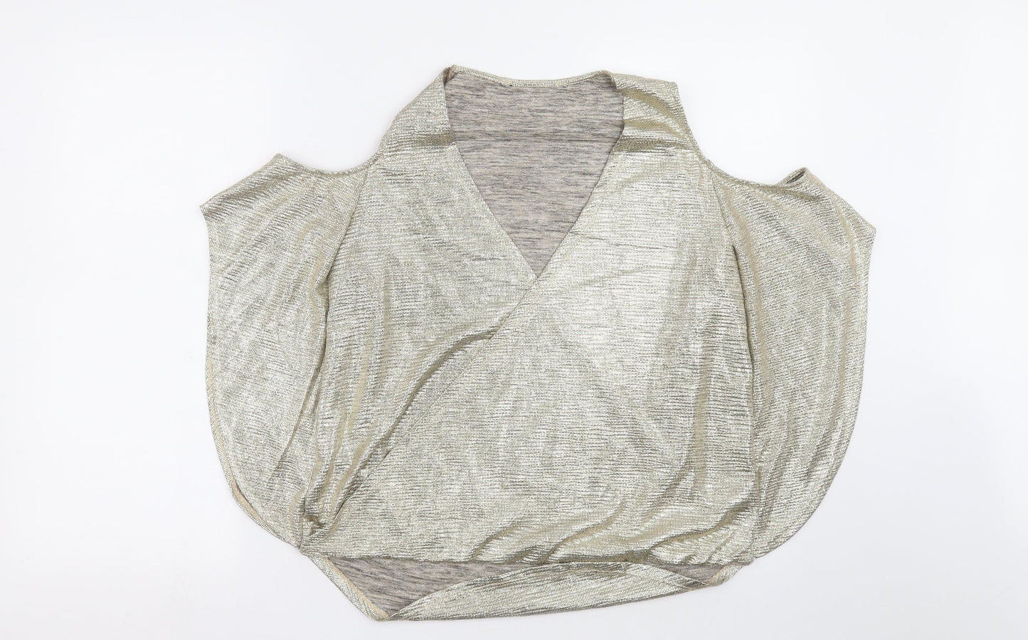 Womens UK Size 12 Debenhams Gold Basic Blouse