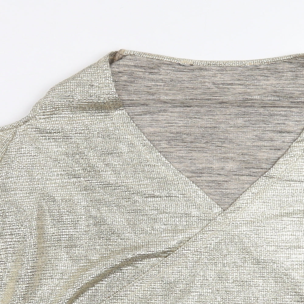 Womens UK Size 12 Debenhams Gold Basic Blouse