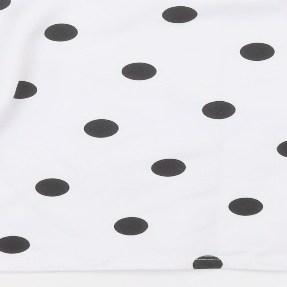 Primark Girls White Polka Dot  Pullover Sweatshirt Size 10 Years