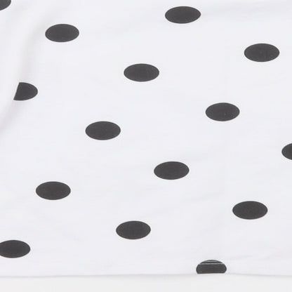 Primark Girls White Polka Dot  Pullover Sweatshirt Size 10 Years