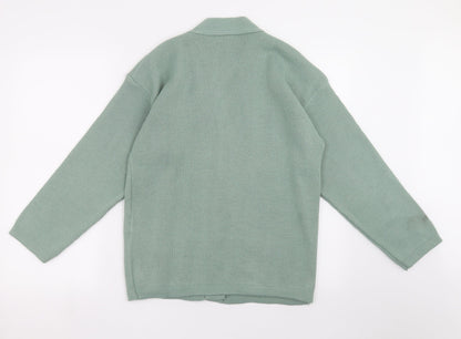Etiquette Womens Green  Knit Cardigan Jumper Size M