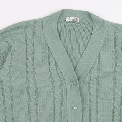 Etiquette Womens Green  Knit Cardigan Jumper Size M