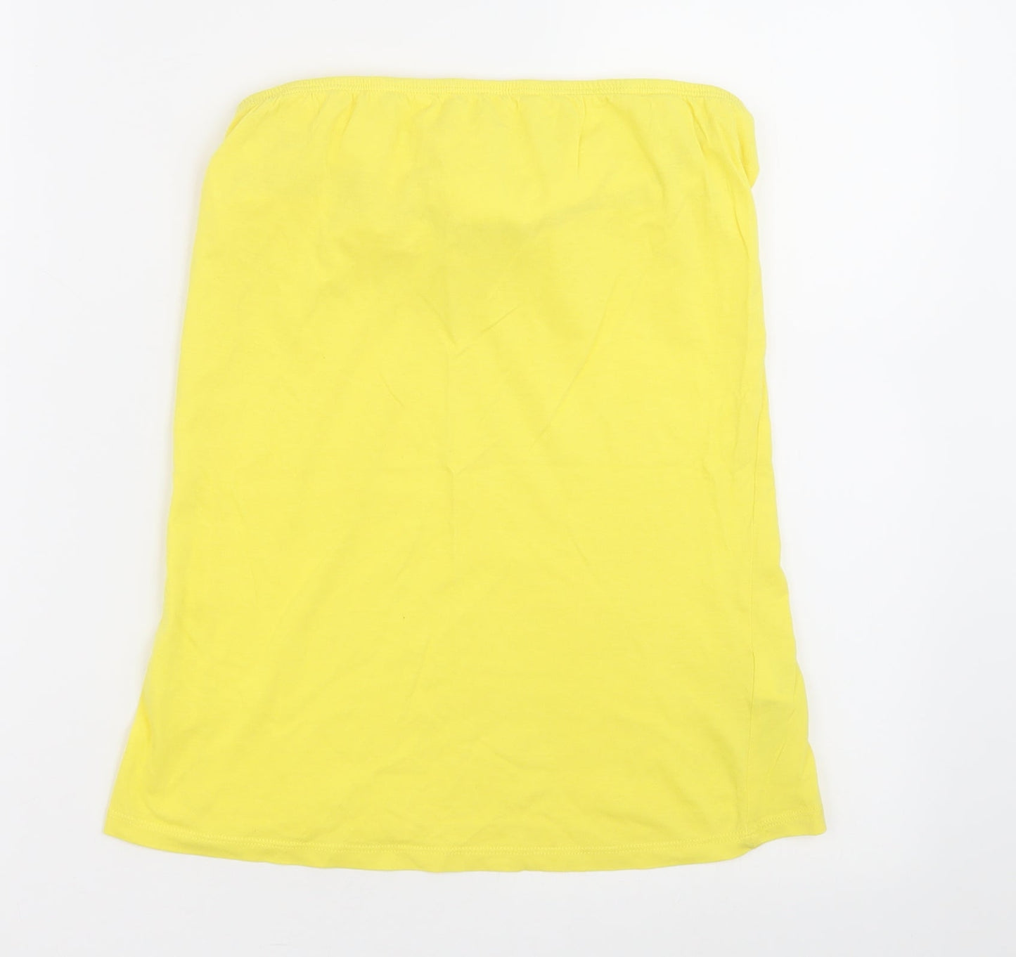 Womens UK Size 10 newlook Yellow Basic Tank