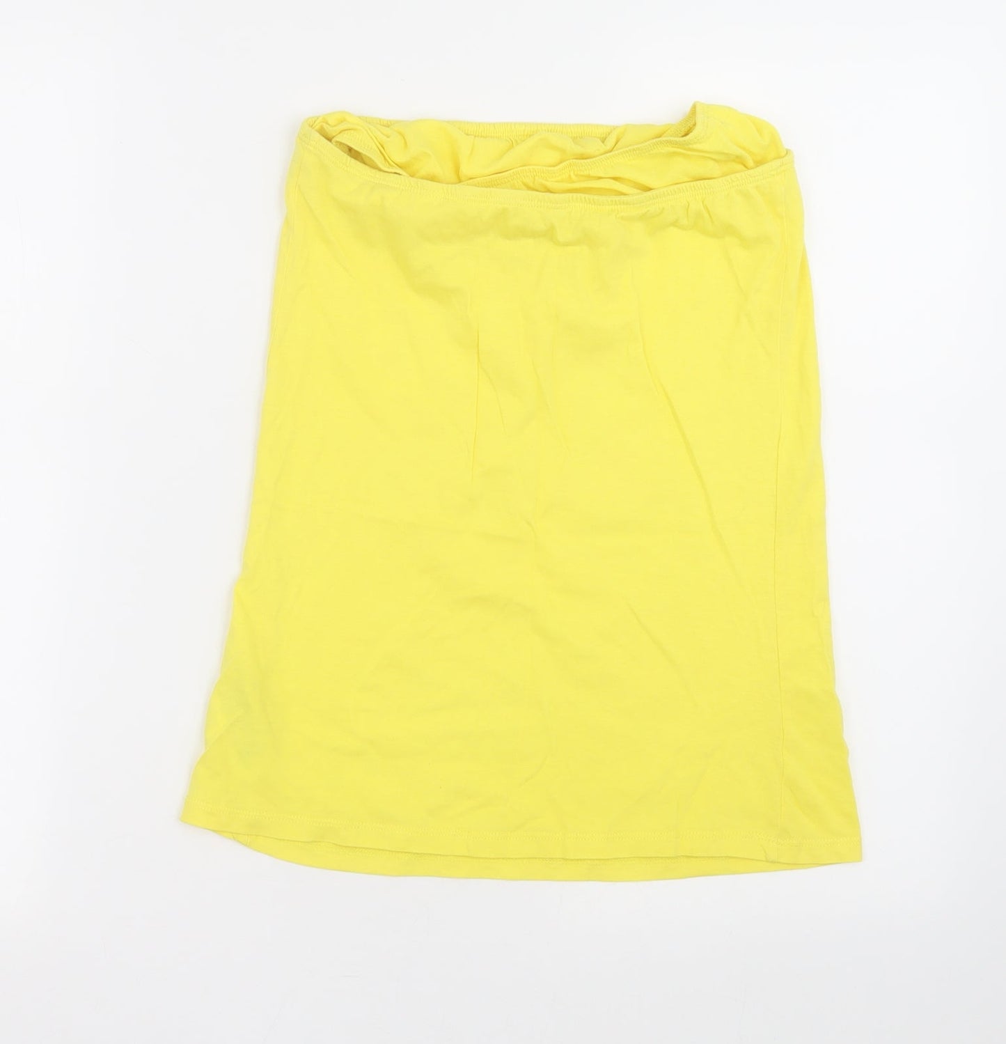 Womens UK Size 10 newlook Yellow Basic Tank