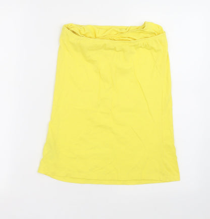 Womens UK Size 10 newlook Yellow Basic Tank