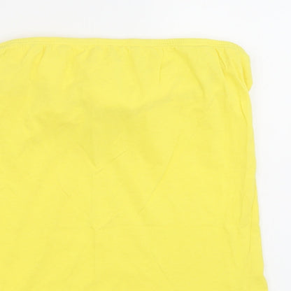 Womens UK Size 10 newlook Yellow Basic Tank