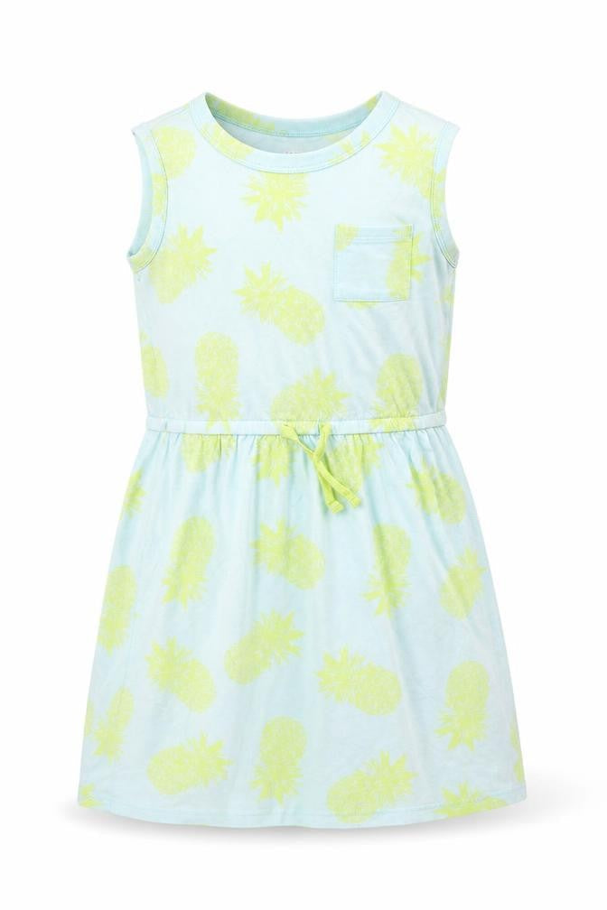 Front view of Gap girls’ blue polka dot a-line, size M