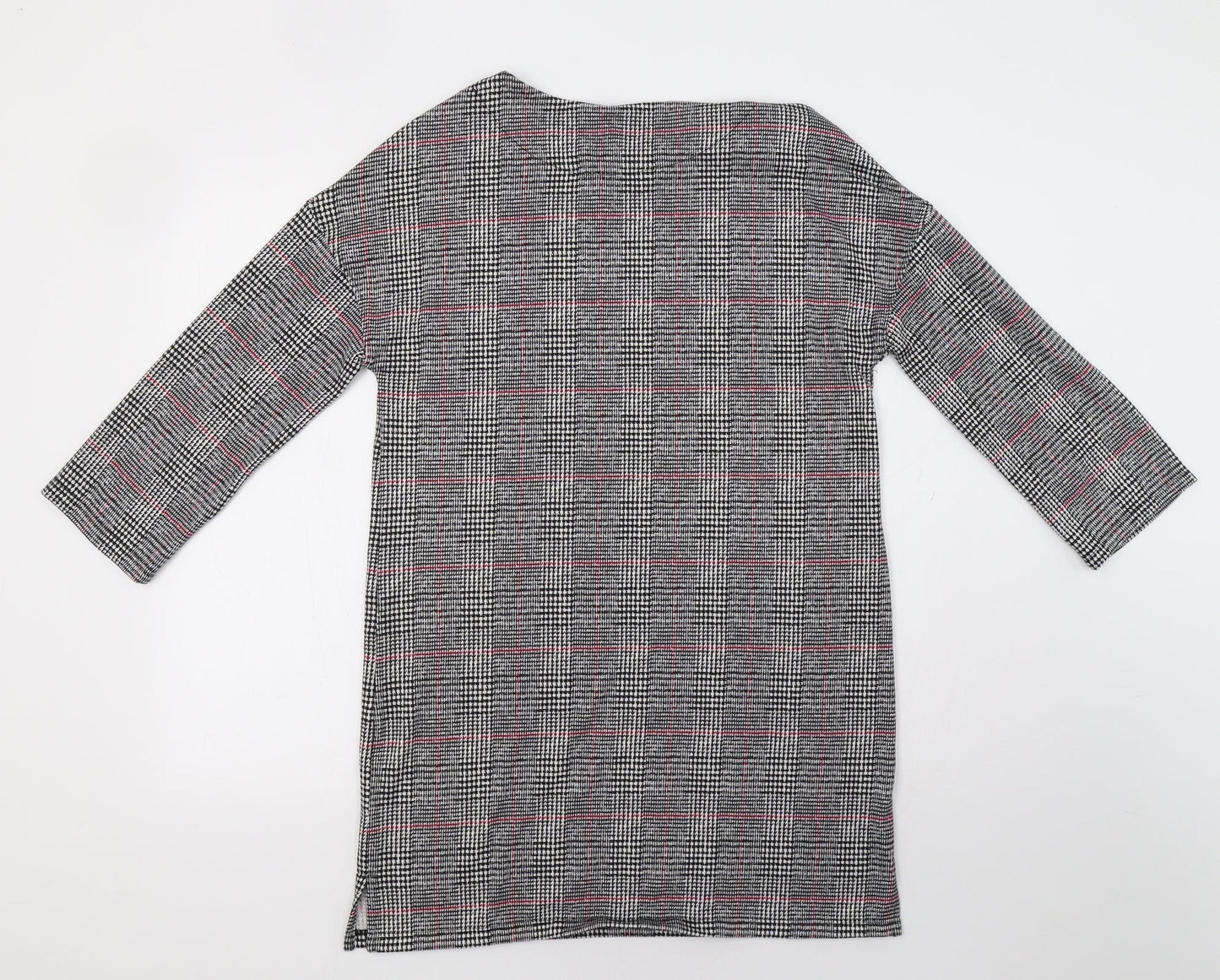 F&F Womens Grey Check  A-Line  Size 10