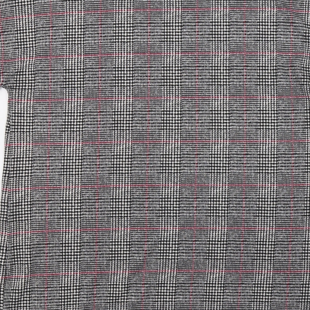 F&F Womens Grey Check  A-Line  Size 10