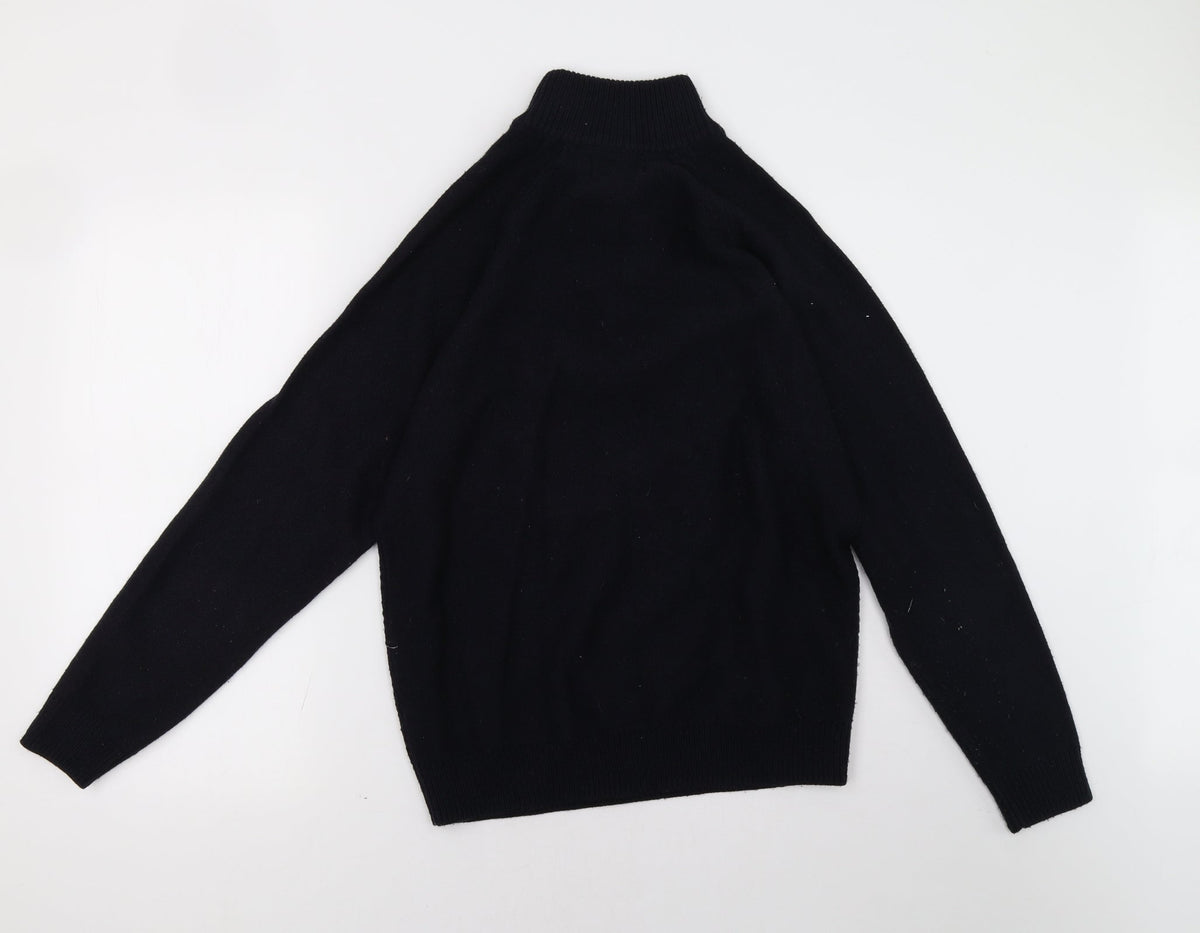 Back view of TU men’s blue pullover sweatshirt, size M