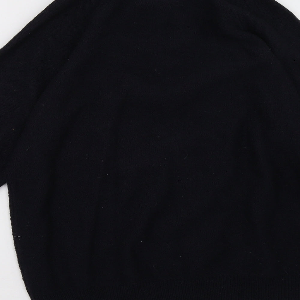 Brand and care label for TU men’s blue pullover sweatshirt, size M