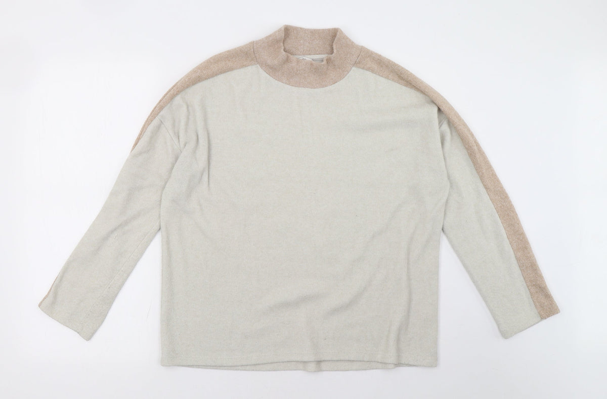 Additional front view of TU women’s white pullover sweatshirt, size UK 12