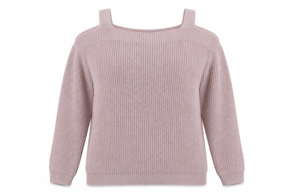 Front view of Dorothy Perkins women’s pink pullover sweatshirt, size UK 8