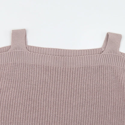 Close-up detail of Dorothy Perkins women’s pink pullover sweatshirt, size UK 8