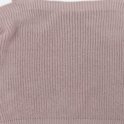 Brand and care label for Dorothy Perkins women’s pink pullover sweatshirt, size UK 8