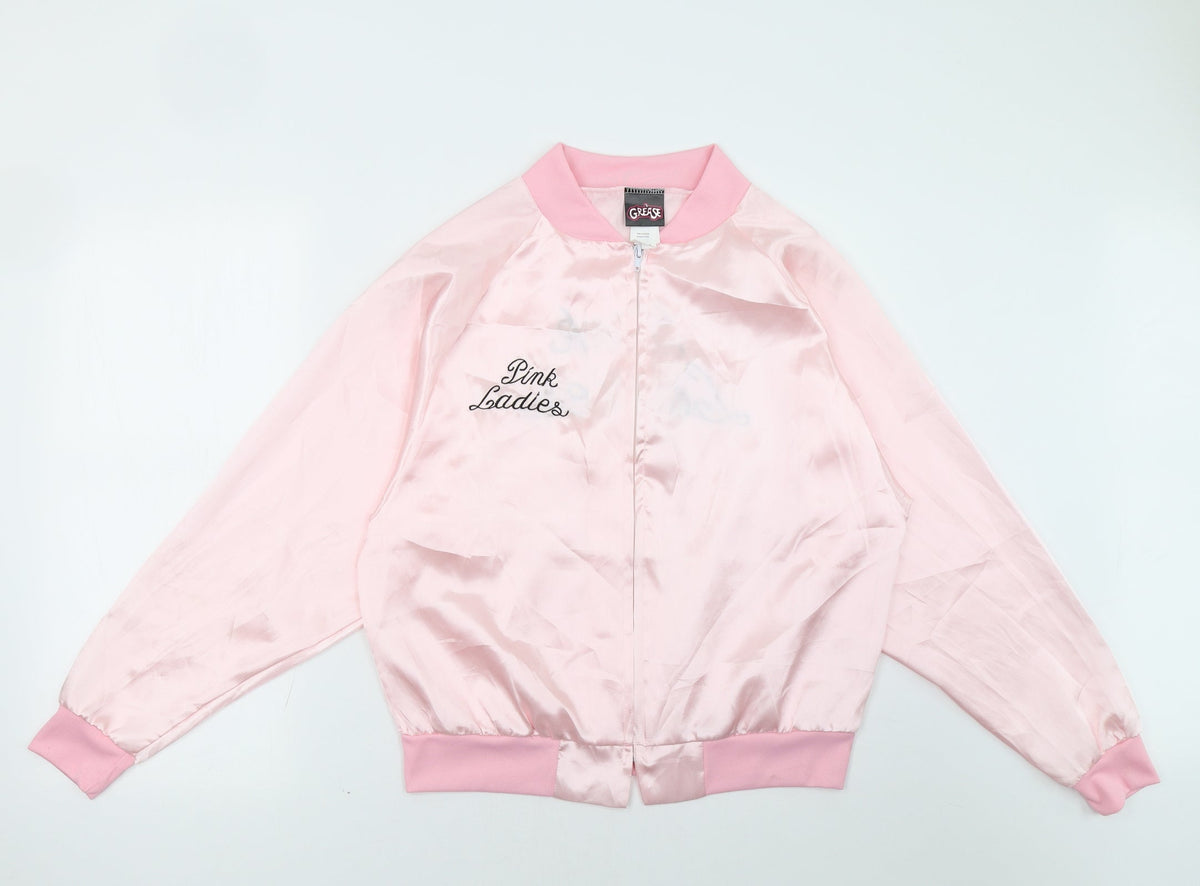 Additional front view of smithys women’s pink full zip sweatshirt, size M