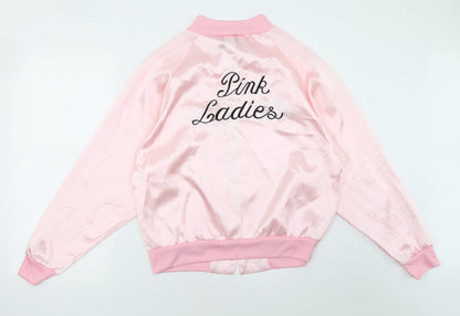 Back view of smithys women’s pink full zip sweatshirt, size M