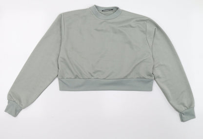 Boohoo Womens Green   Pullover Sweatshirt Size 8