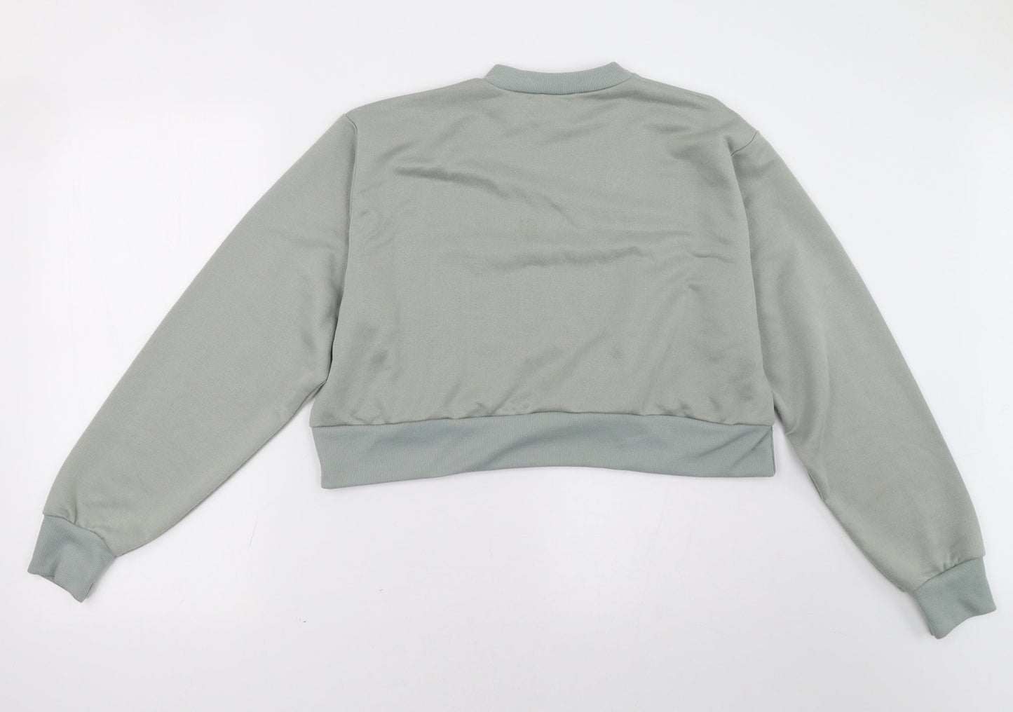 Boohoo Womens Green   Pullover Sweatshirt Size 8