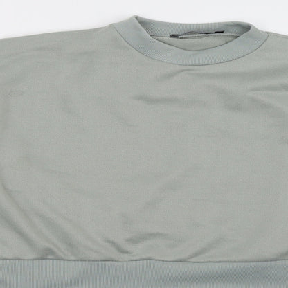 Boohoo Womens Green   Pullover Sweatshirt Size 8