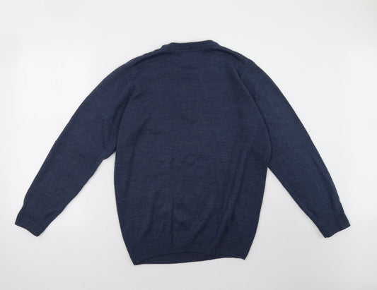 Mens UK Size M EWM Blue Pullover Sweatshirt
