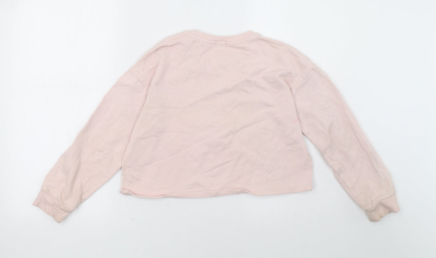 River Island Girls Pink   Pullover Sweatshirt Size 10 Years
