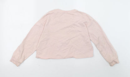 River Island Girls Pink   Pullover Sweatshirt Size 10 Years