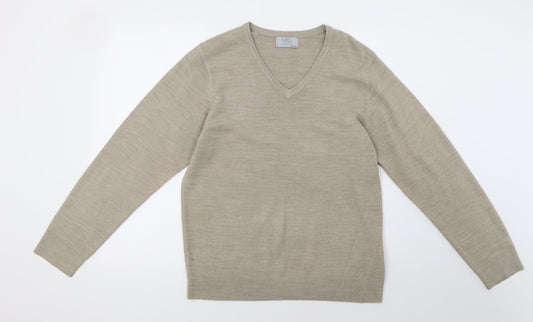 Mens UK Size M Marks and Spencer Beige Pullover Sweatshirt