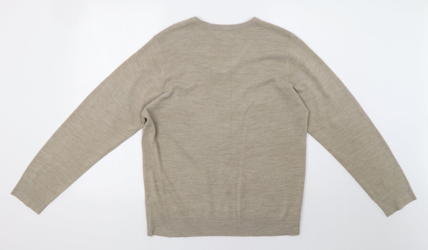 Mens UK Size M Marks and Spencer Beige Pullover Sweatshirt