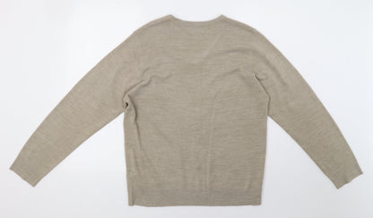 Mens UK Size M Marks and Spencer Beige Pullover Sweatshirt