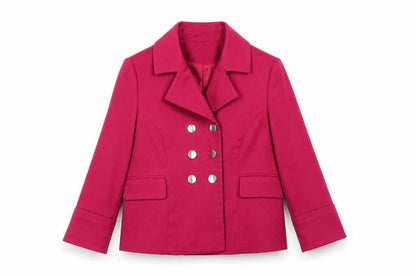 Front view of sprit women’s pink jacket blazer, size UK 12