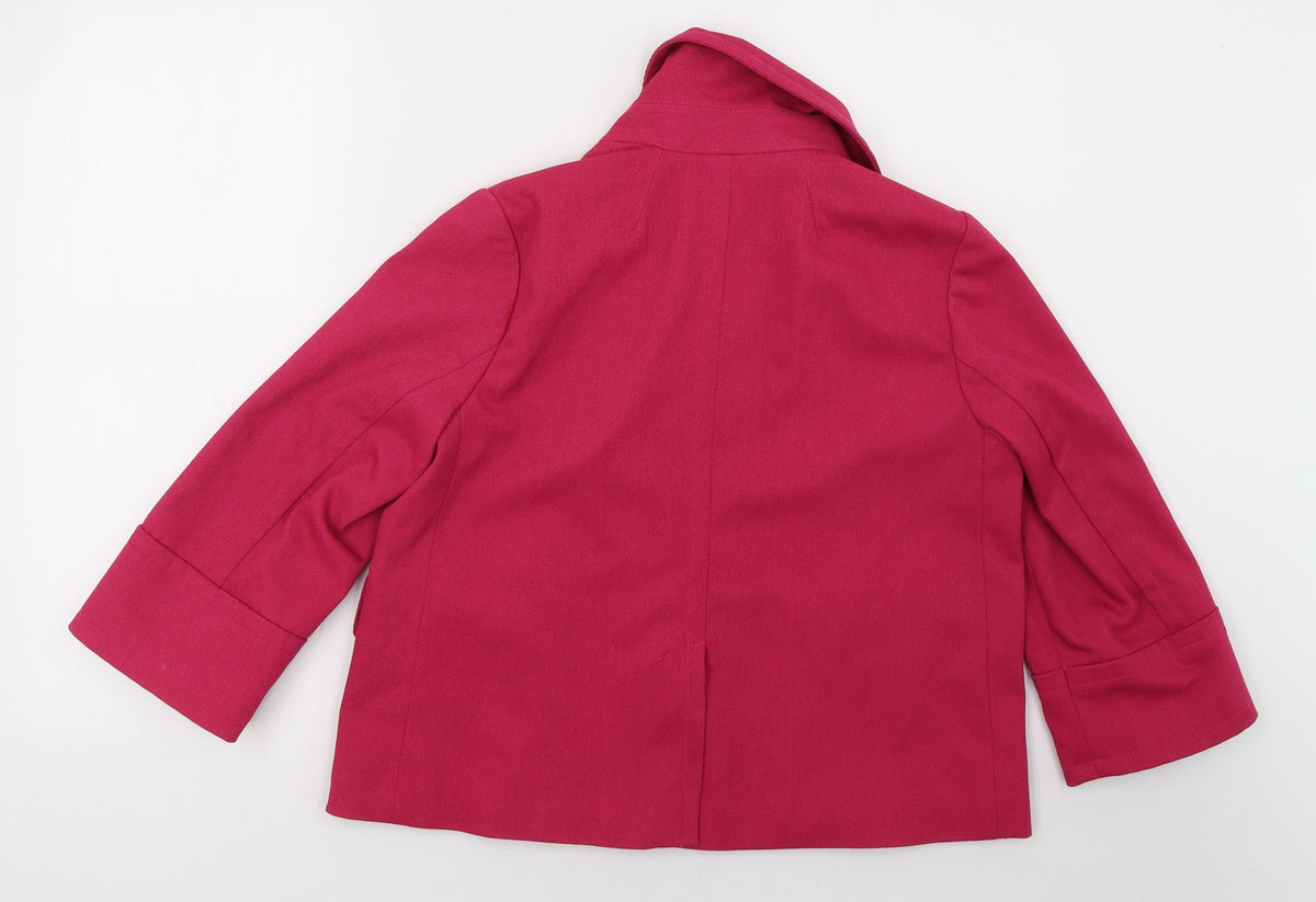 Back view of sprit women’s pink jacket blazer, size UK 12