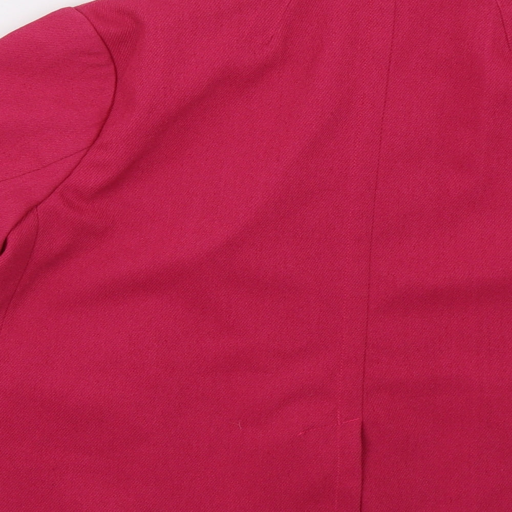 Brand and care label for sprit women’s pink jacket blazer, size UK 12