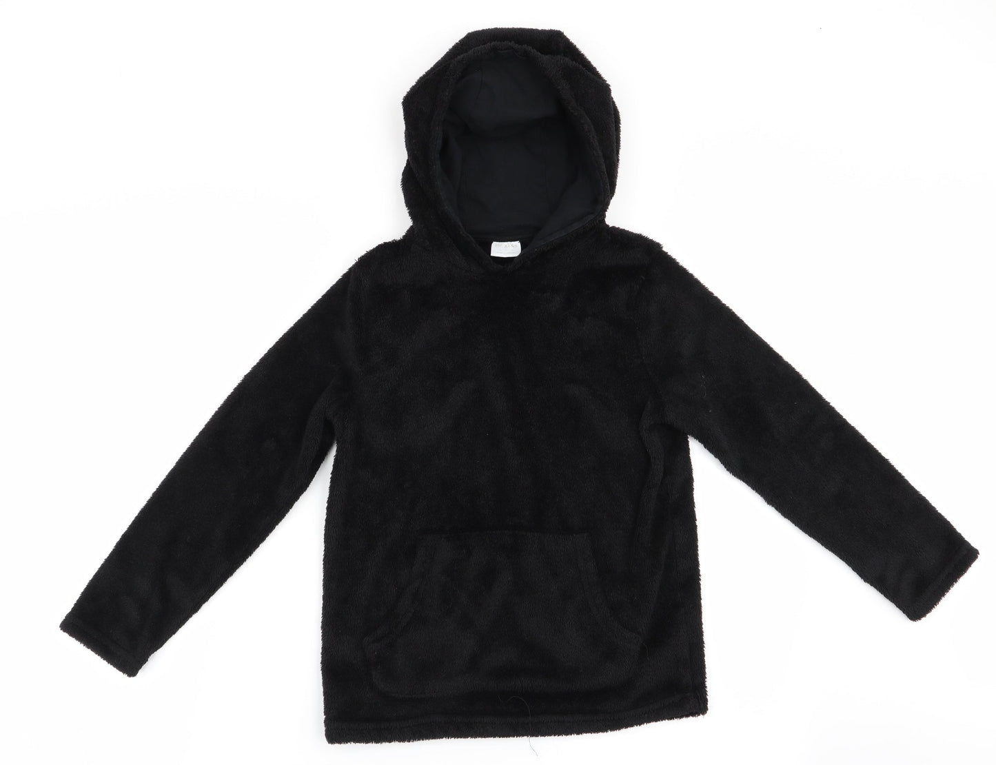Florence and Fred Girls Black   Pullover Hoodie Size 7-8 Years  - Fluffy texture