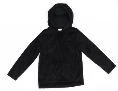 Florence and Fred Girls Black   Pullover Hoodie Size 7-8 Years  - Fluffy texture