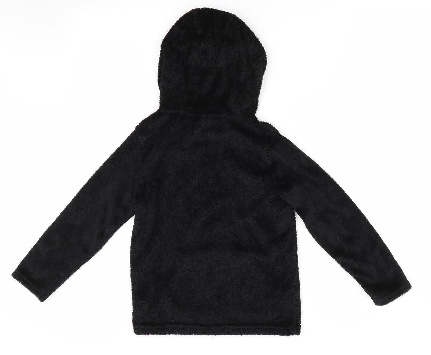 Florence and Fred Girls Black   Pullover Hoodie Size 7-8 Years  - Fluffy texture