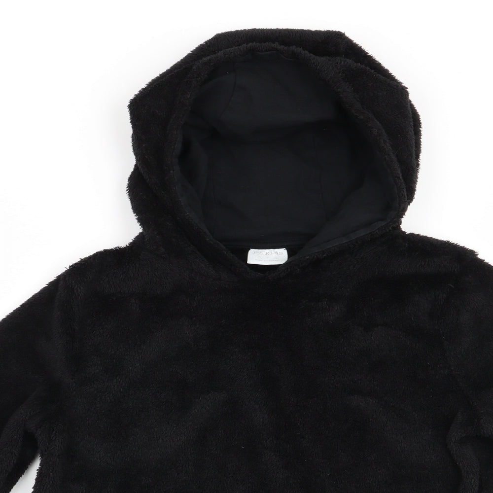 Florence and Fred Girls Black   Pullover Hoodie Size 7-8 Years  - Fluffy texture