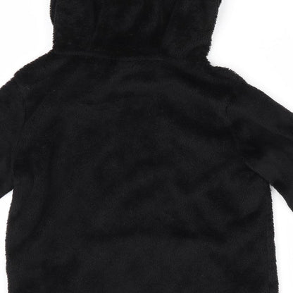 Florence and Fred Girls Black   Pullover Hoodie Size 7-8 Years  - Fluffy texture