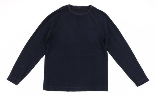 Marks and Spencer Mens Blue   Pullover Jumper Size S  - Fleece texture