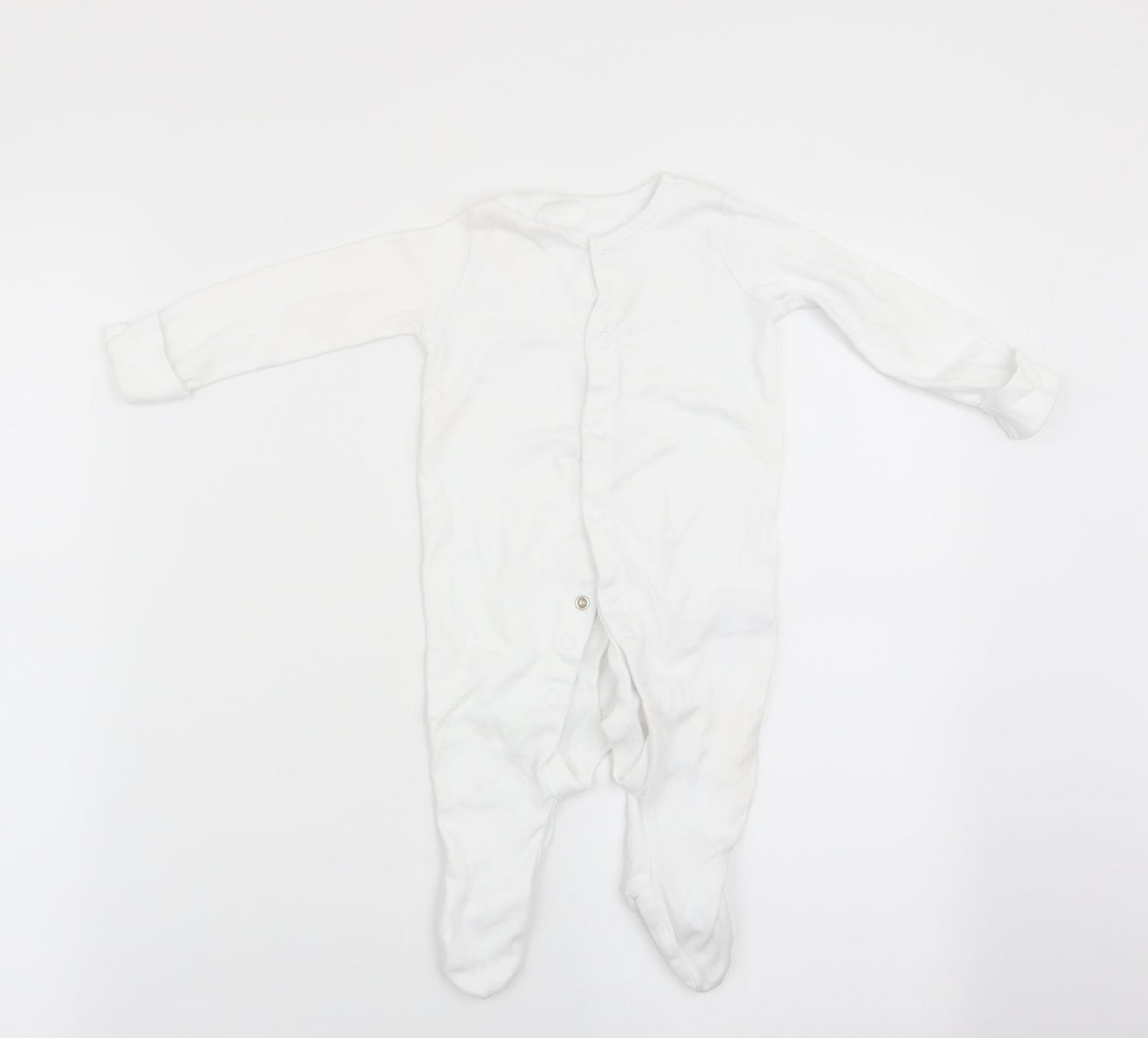 Florence and Fred Baby White   Babygrow One-Piece Size 3-6 Months