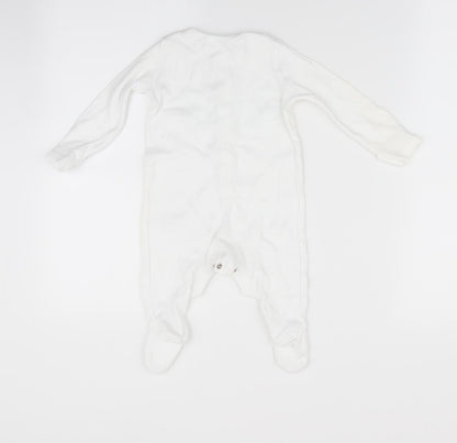 Florence and Fred Baby White   Babygrow One-Piece Size 3-6 Months