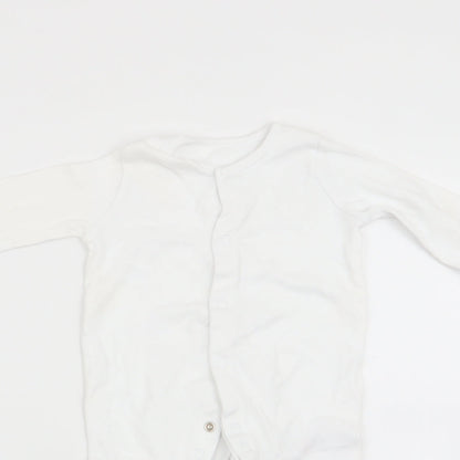 Florence and Fred Baby White   Babygrow One-Piece Size 3-6 Months