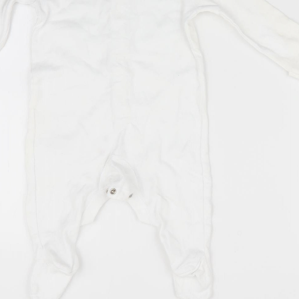 Florence and Fred Baby White   Babygrow One-Piece Size 3-6 Months