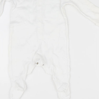 Florence and Fred Baby White   Babygrow One-Piece Size 3-6 Months