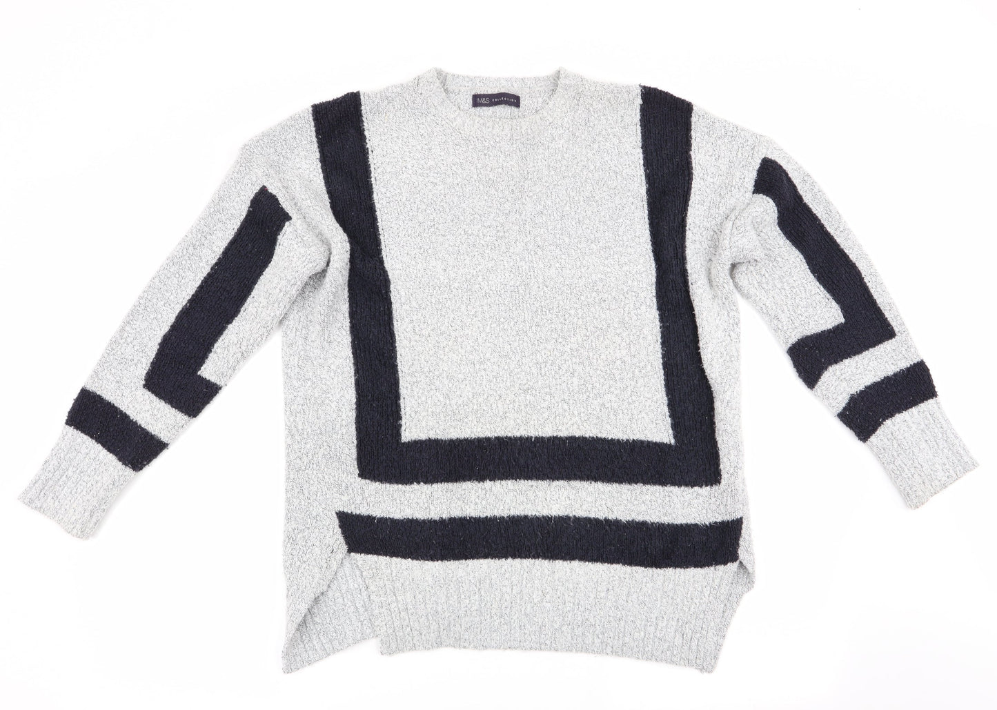 Womens UK Size M Marks and Spencer Grey Pullover Jumper