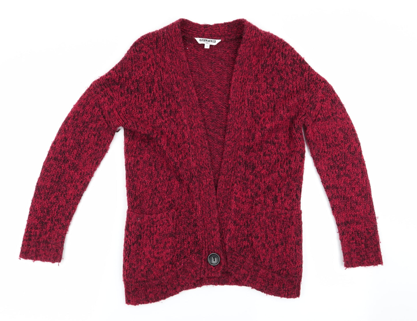 Generation Girls Red   Cardigan Jumper Size 9 Years  - Longline Cardigan