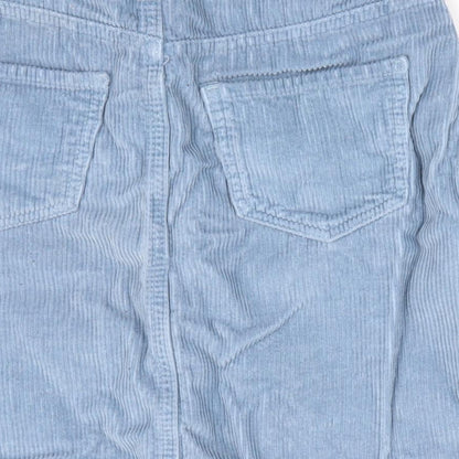 New Look Womens Blue   A-Line Skirt Size 6  - Cord Fabric