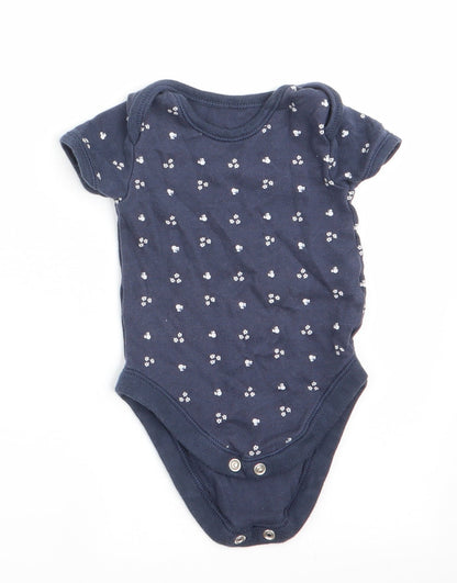 Disney Baby at George Girls Blue Floral  Romper One-Piece Size 0-3 Months