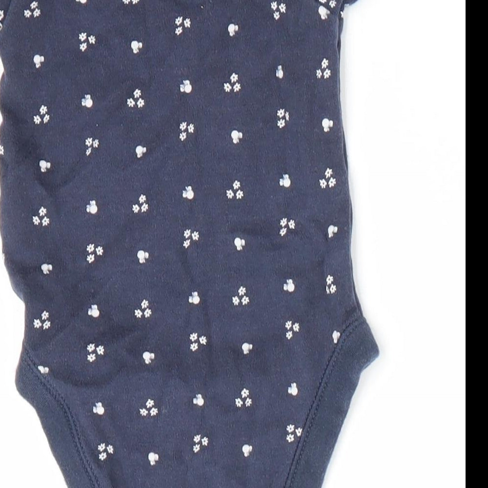 Disney Baby at George Girls Blue Floral  Romper One-Piece Size 0-3 Months